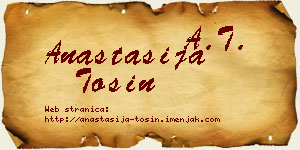 Anastasija Tošin vizit kartica